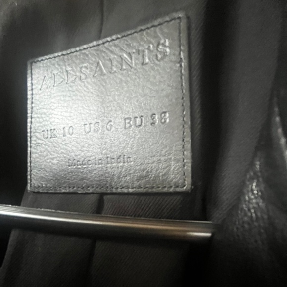 ALLSAINTS- Balfern Leather Biker Jacket- US Size 6 - Picture 5 of 15